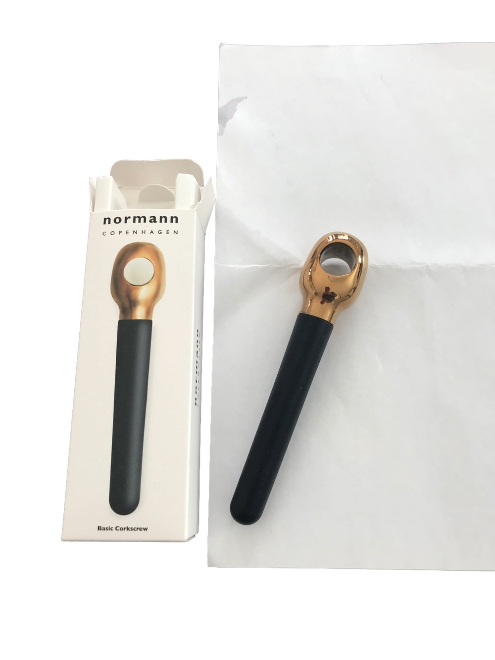 Normann Copenhagen Black & Gold Basic Corkscrew
